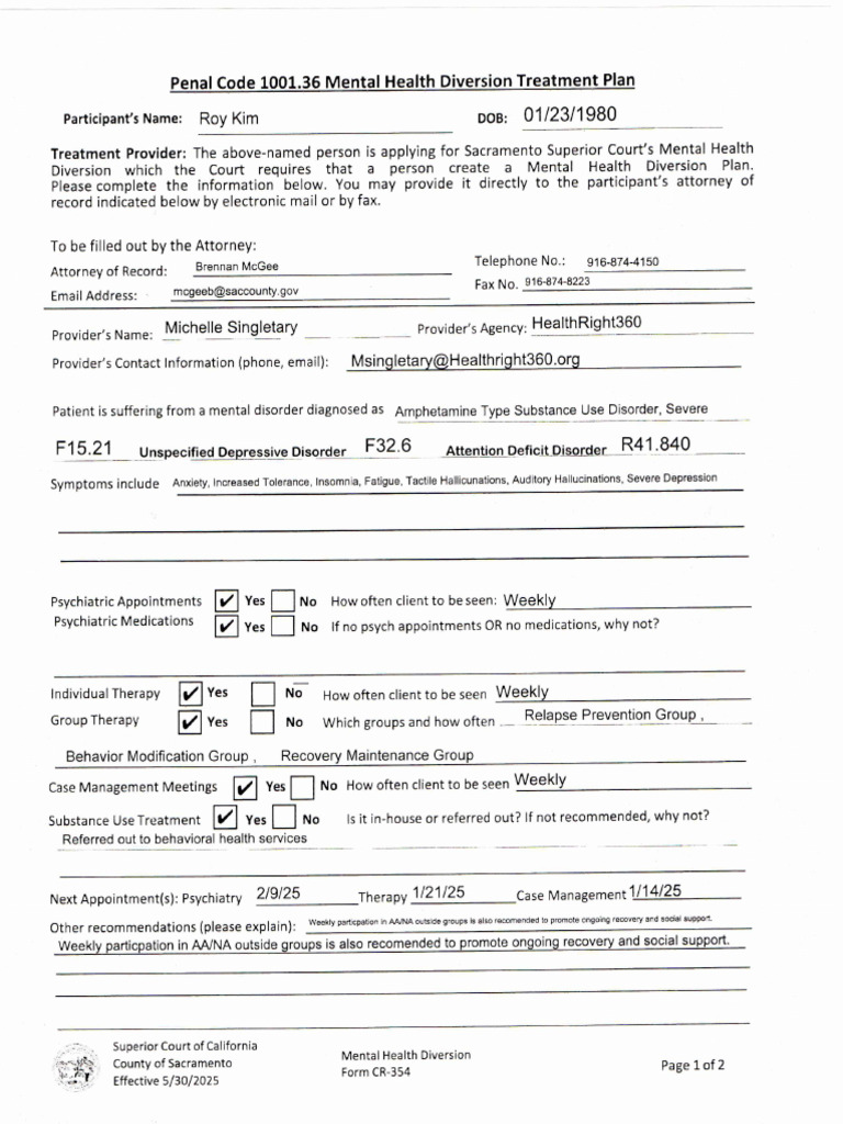 Mental Health Forms | PDF