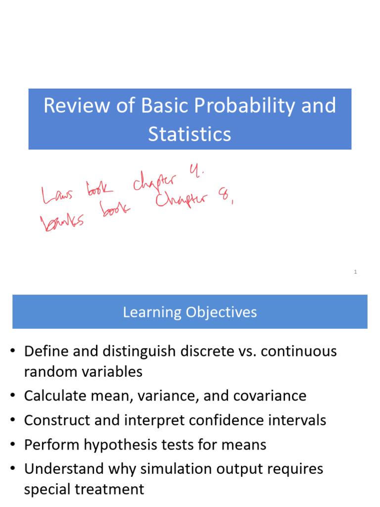 Review of Basic Probability and Statistics | PDF | Probability ...