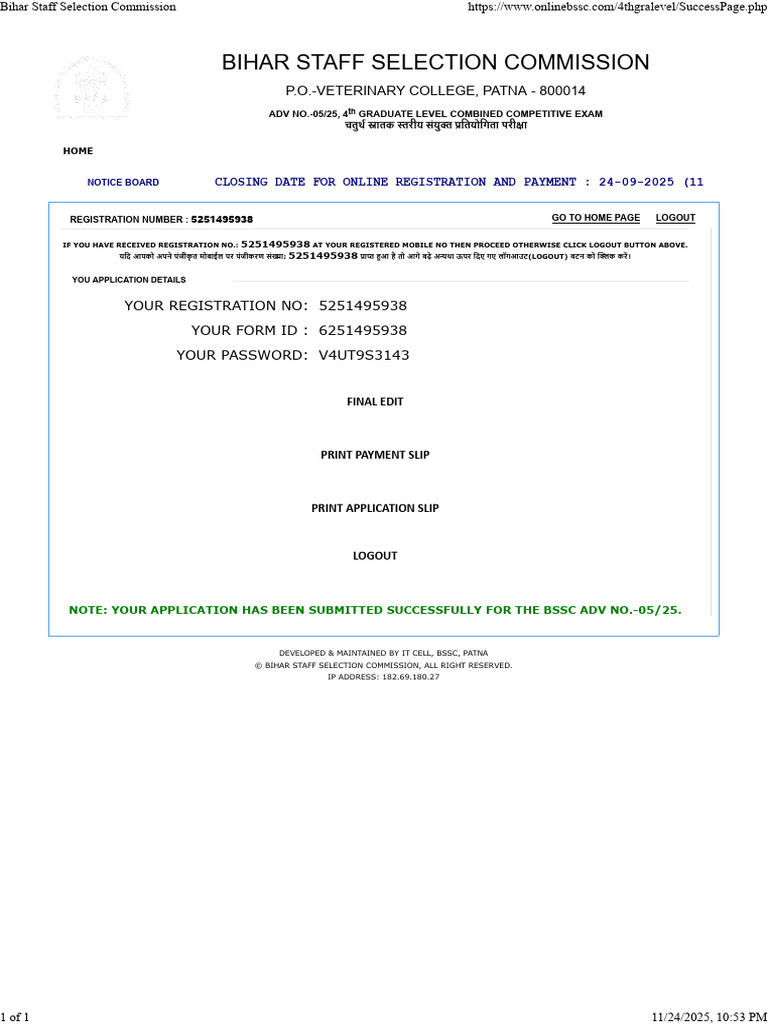 Bihar Staff Selection Commission For SSC | PDF