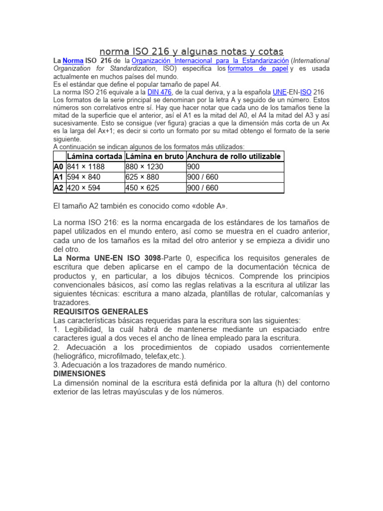 Norma ISO 216 | PDF