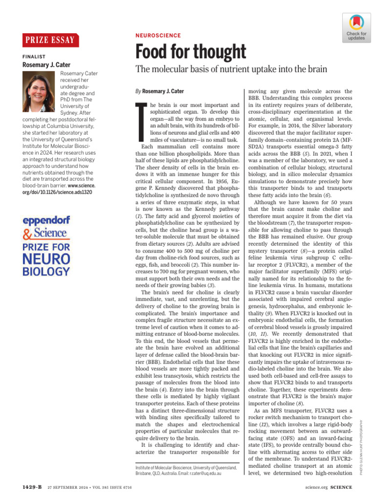 2025 - Science - Food for thought The molecular basis of nutrient ...