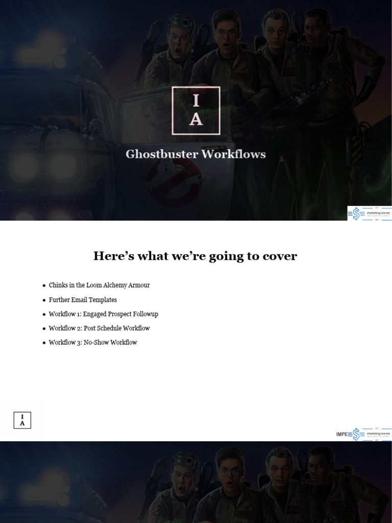 09- Slides Ghostbuster Workflows | PDF