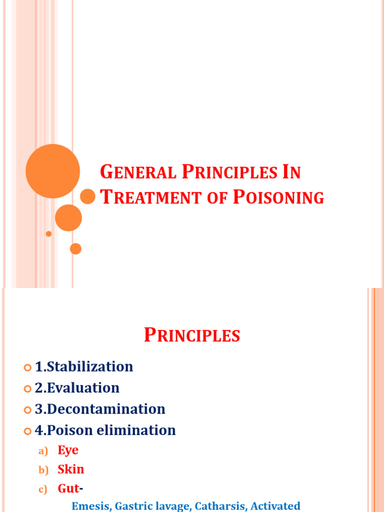 Principles of Treatment of Poisoning | PDF | Breathing | Diseases And ...