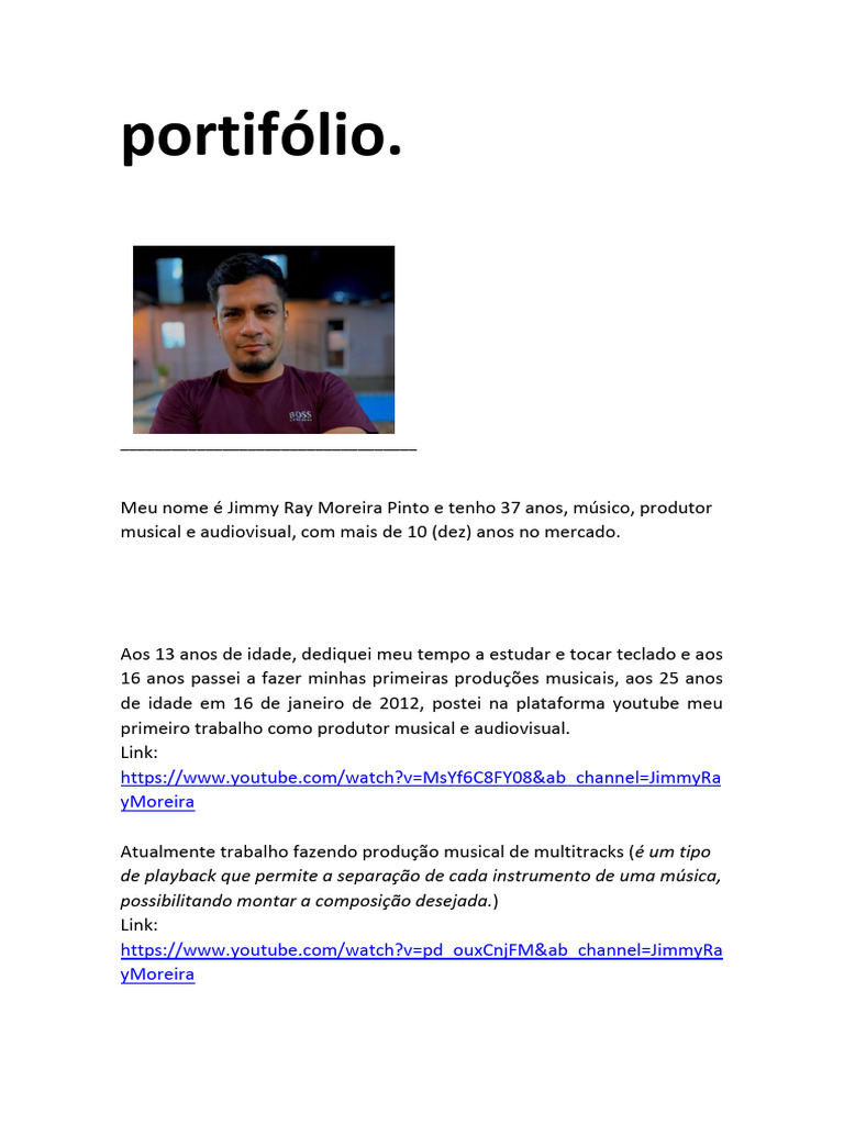 Portifólio - Jimmy Ray | PDF