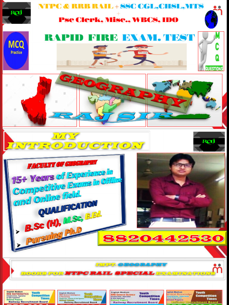 Raj(Geo) (Marathon Mcqs) All Exams(Misc.) | PDF