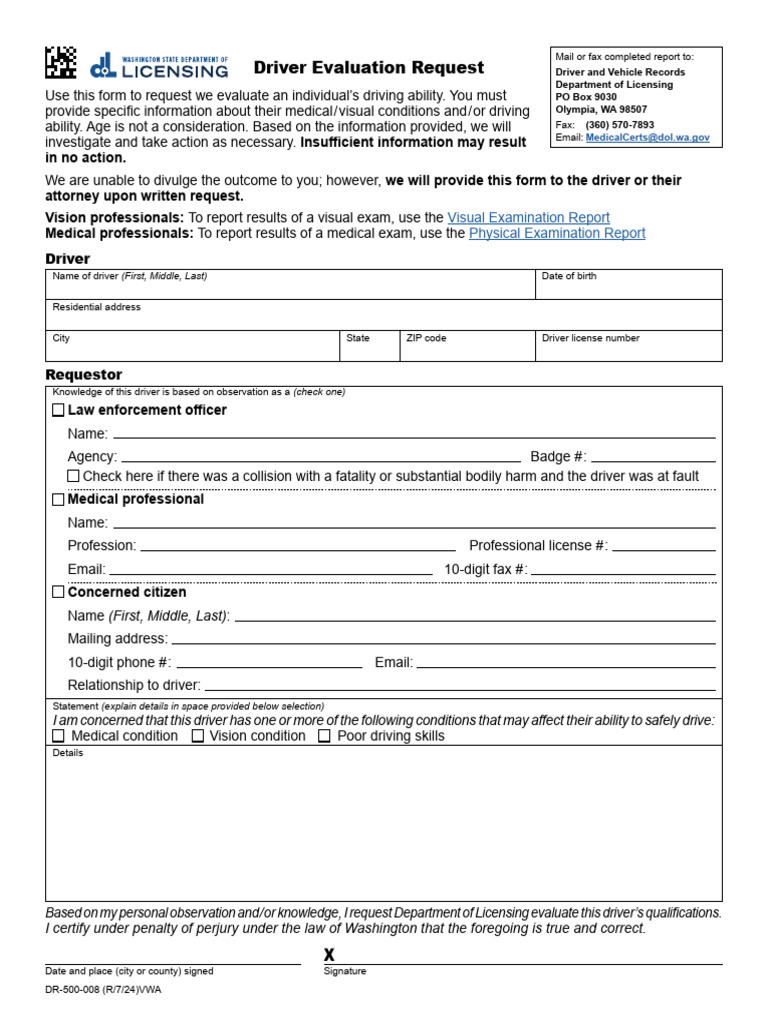 500008 | PDF | Physical Examination | Driving