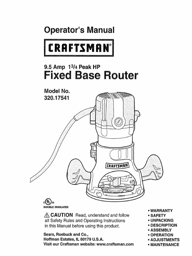 Craftsman Router 320.17541 | PDF | Electrical Connector | Nut (Hardware)