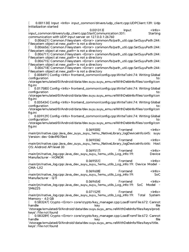 suyu_log.txt.old and you will get your o | PDF | File System | Software