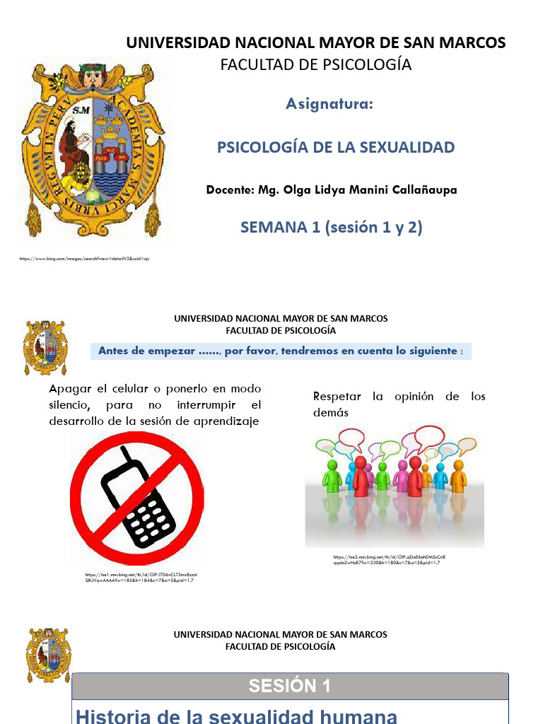 Semana 1 Historia de La Sexualidad Humana | PDF | Género | Estudios de ...