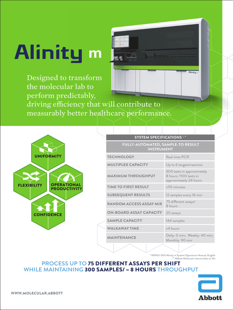 Abbott Alinity M Brochure 1 | PDF | Assay | Real Time Polymerase Chain ...