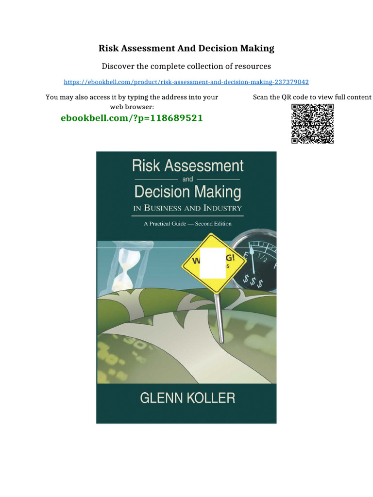 Risk Assessment and Decision Making Available Any Format | PDF | Greeks ...