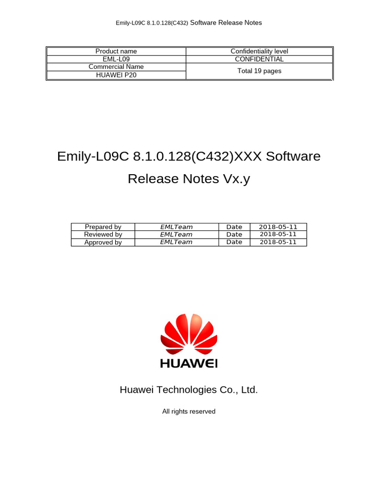 Huawei Eml-L09 8.1.0.128 (c432) Release Notes | PDF | Computer Science ...