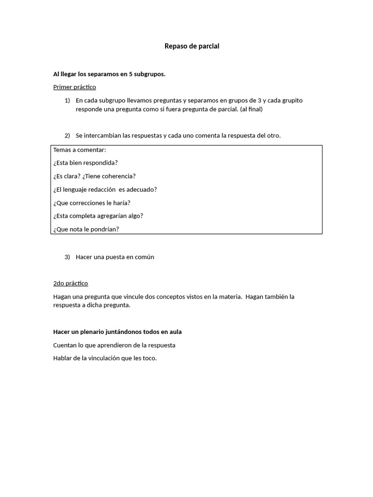 Repaso de Parcial | PDF
