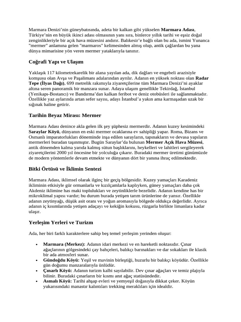 20 Marmara Adası | PDF