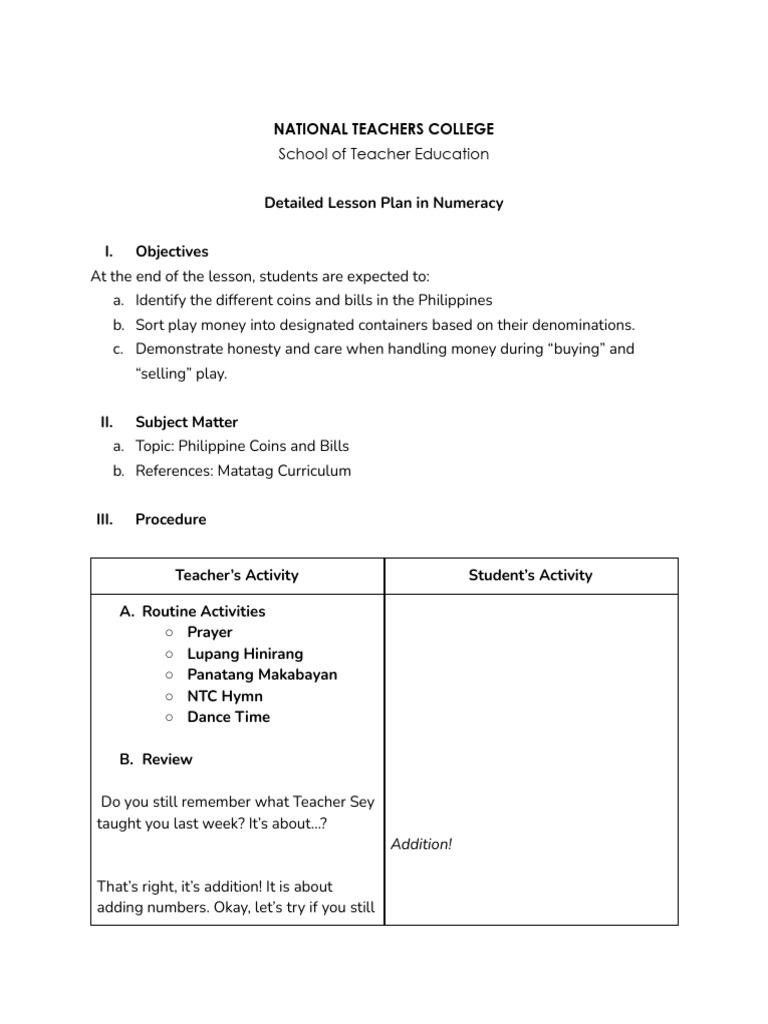 LP in NUMERACY - Philippine Coins and Bills | PDF | Philippines | Currency