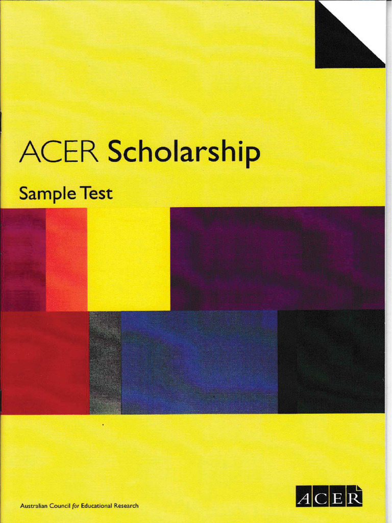 ACER - Scholarship Sample Test For Level 1-3 | PDF