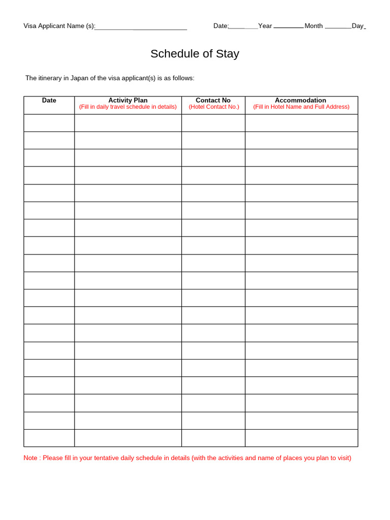 Daily Stay Sample | PDF