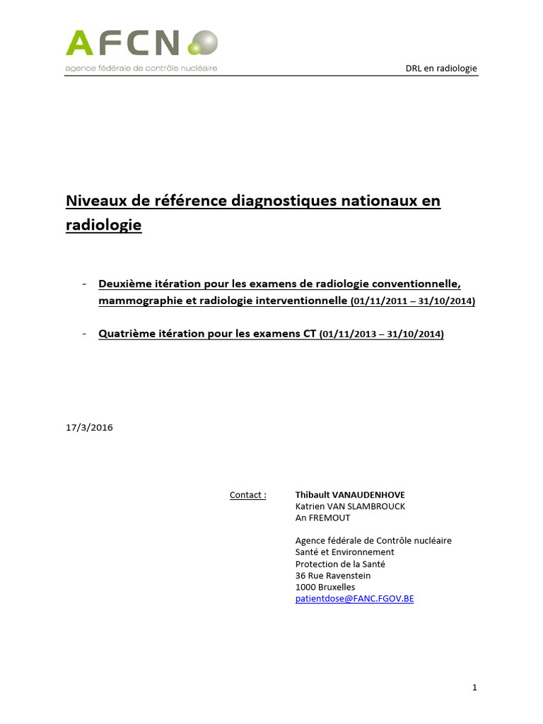 AFCN | PDF | Radiologie