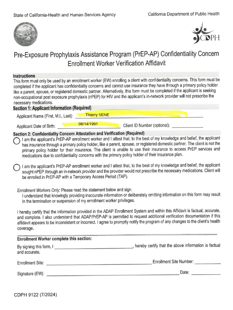 PrEP AP Documents | PDF