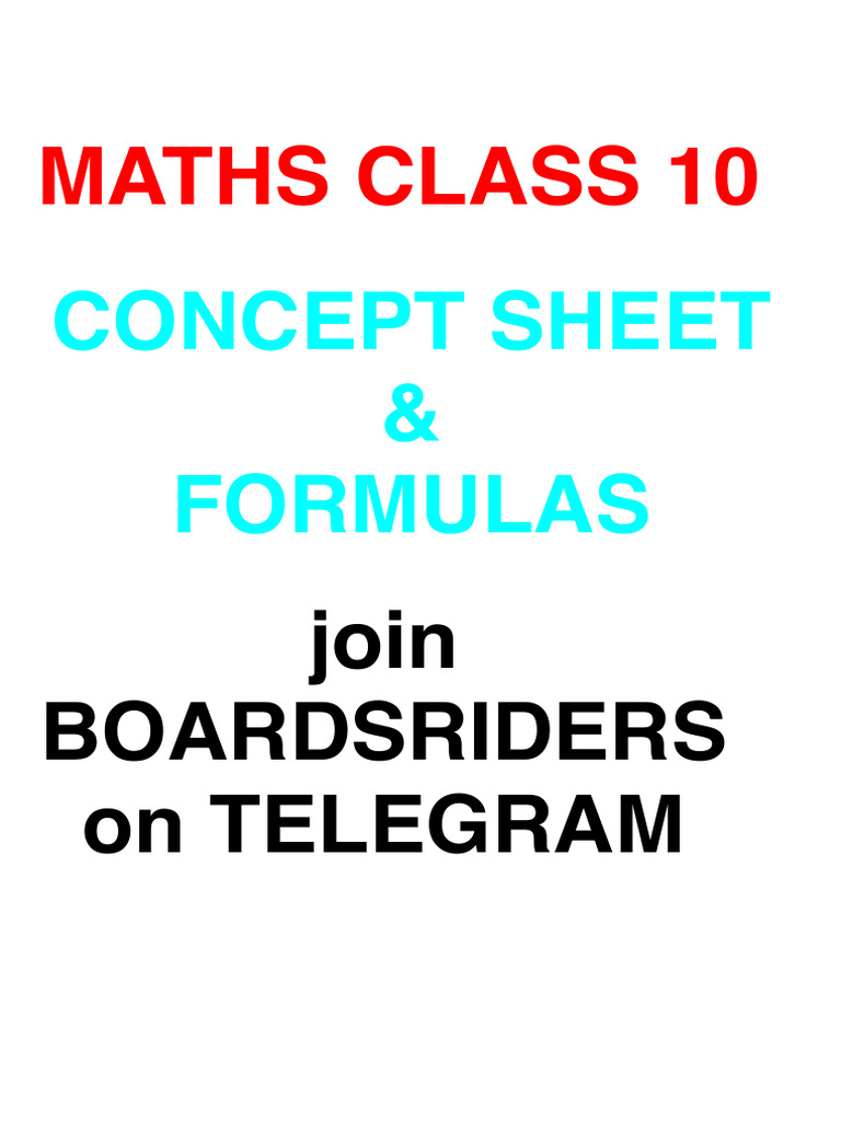 Maths Concept Sheet & Short Notes | PDF | Numbers | Factorization