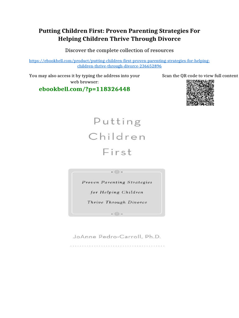 Putting Children First: Proven Parenting Strategies For Helping ...