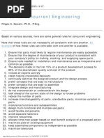 Rules For Concurrent Engineering