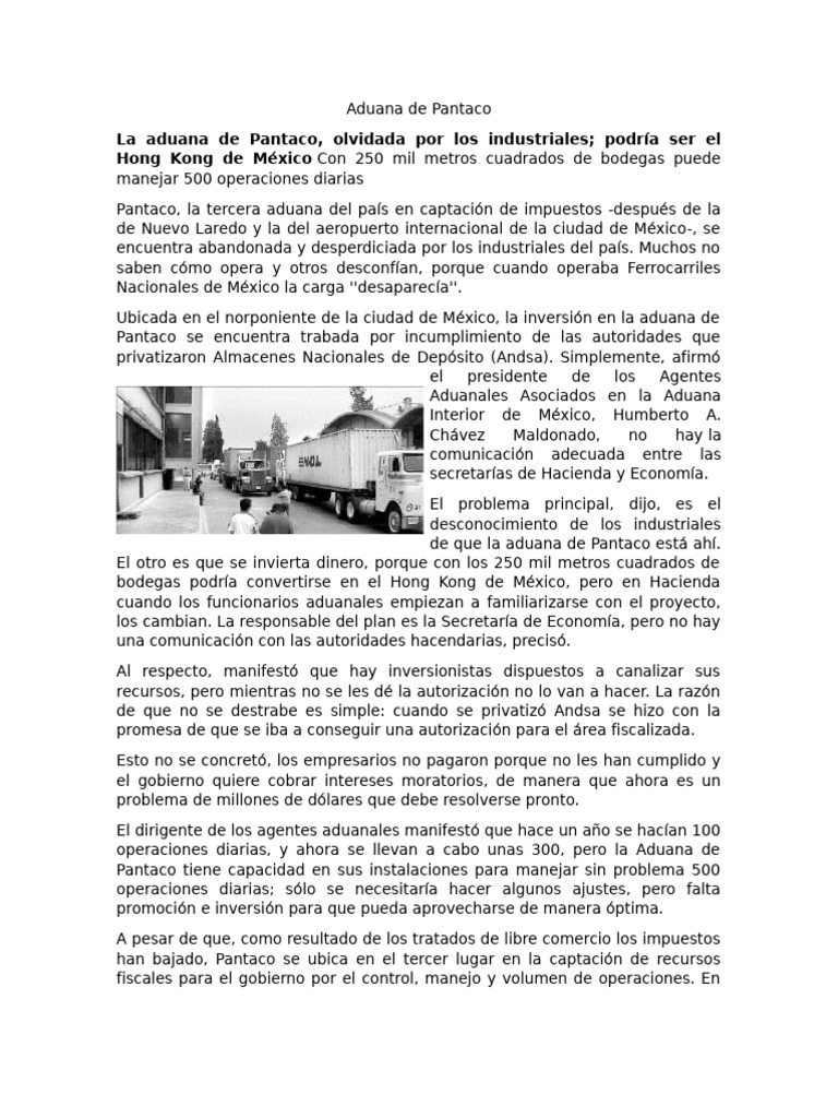 Aduana de Pantaco | PDF | aduana | Contrabando
