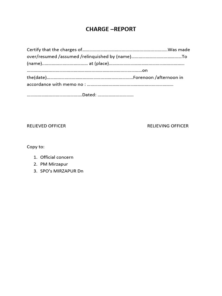 Charge Report | PDF