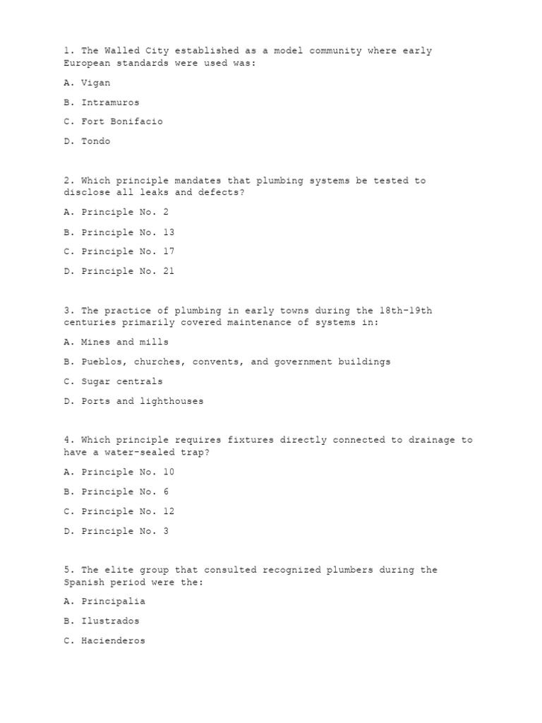 Basic Principle (Question) | PDF | Plumbing | Pipe (Fluid Conveyance)