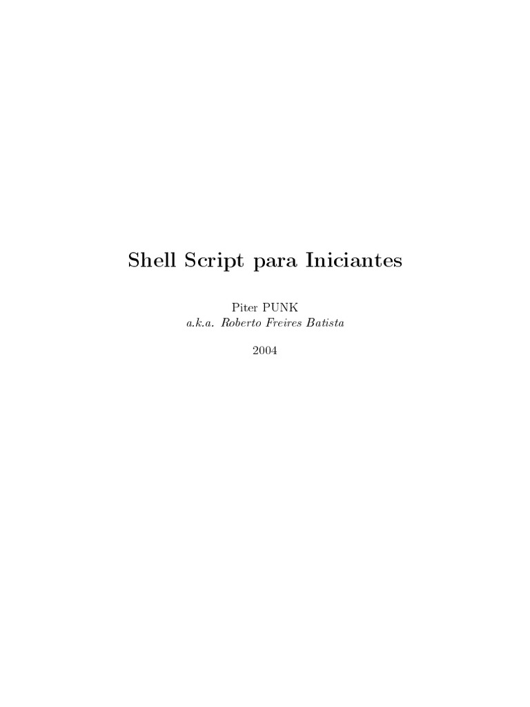 Shell Script para Iniciantes | PDF | Shell (informática) | Expressão ...