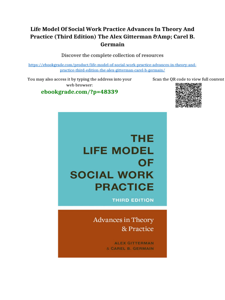 Life Model of Social Work Practice Advances in Theory and Practice ...