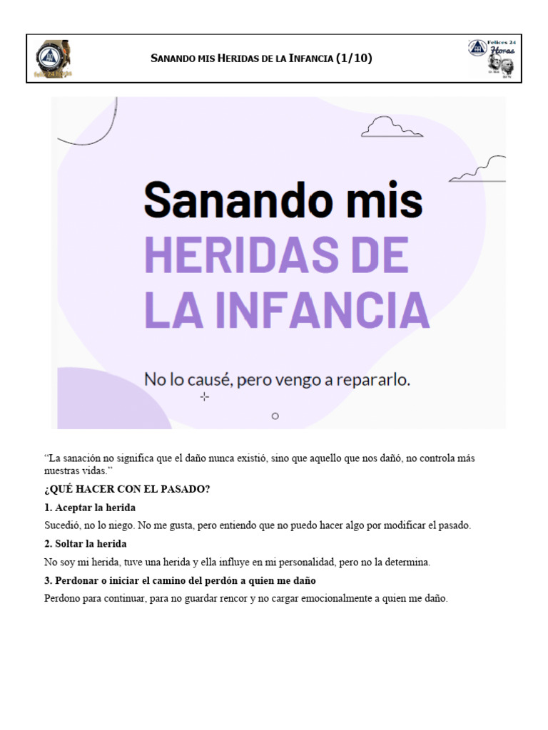 Sanando Mis Heridas de La Infancia | PDF | Amor | Soledad