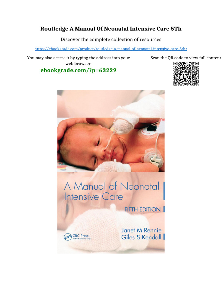 Routledge A Manual of Neonatal Intensive Care 5th online pdf | PDF ...
