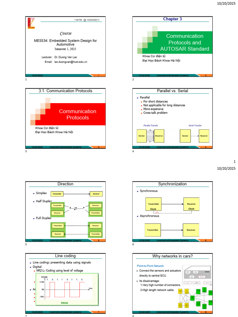 Lec - 03 (New) Communication Protocols and AUTOSAR Standard | PDF ...