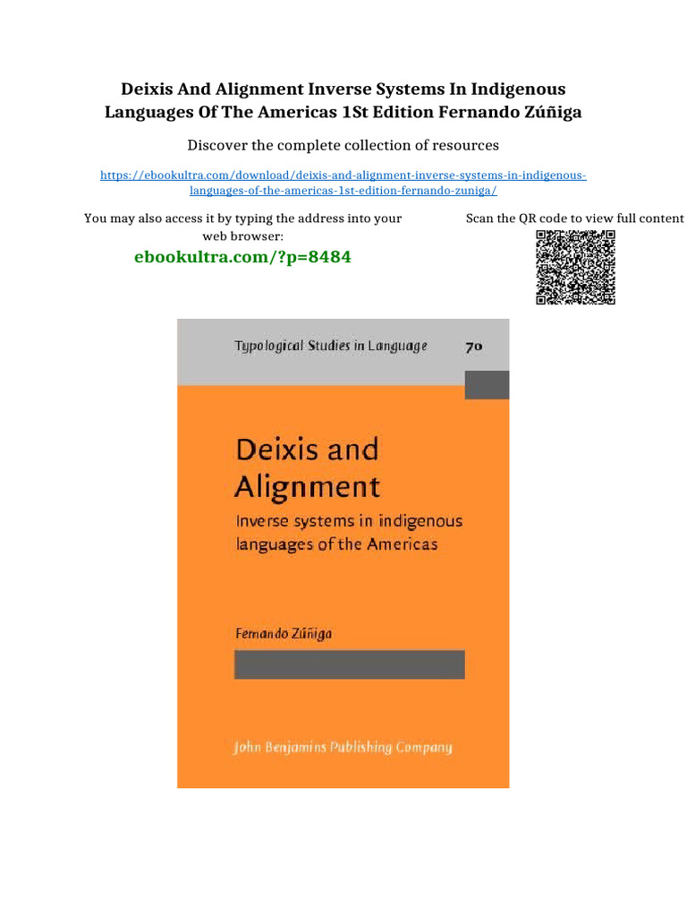 Deixis and Alignment Inverse Systems in Indigenous Languages of the ...