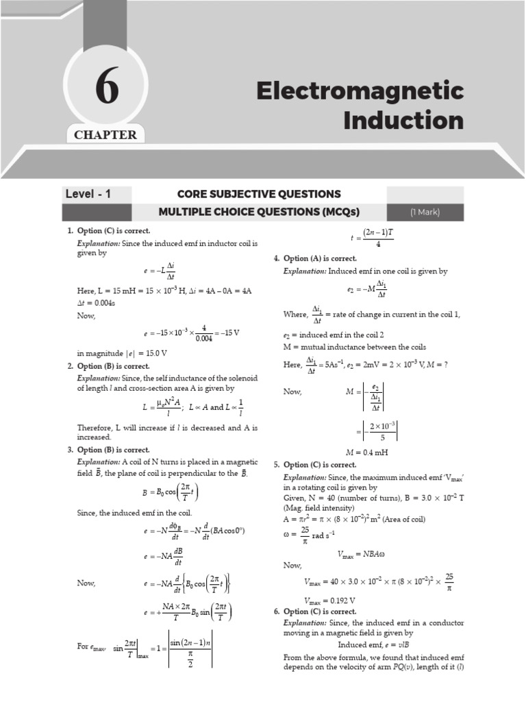 CH 6 | PDF | Inductance | Inductor