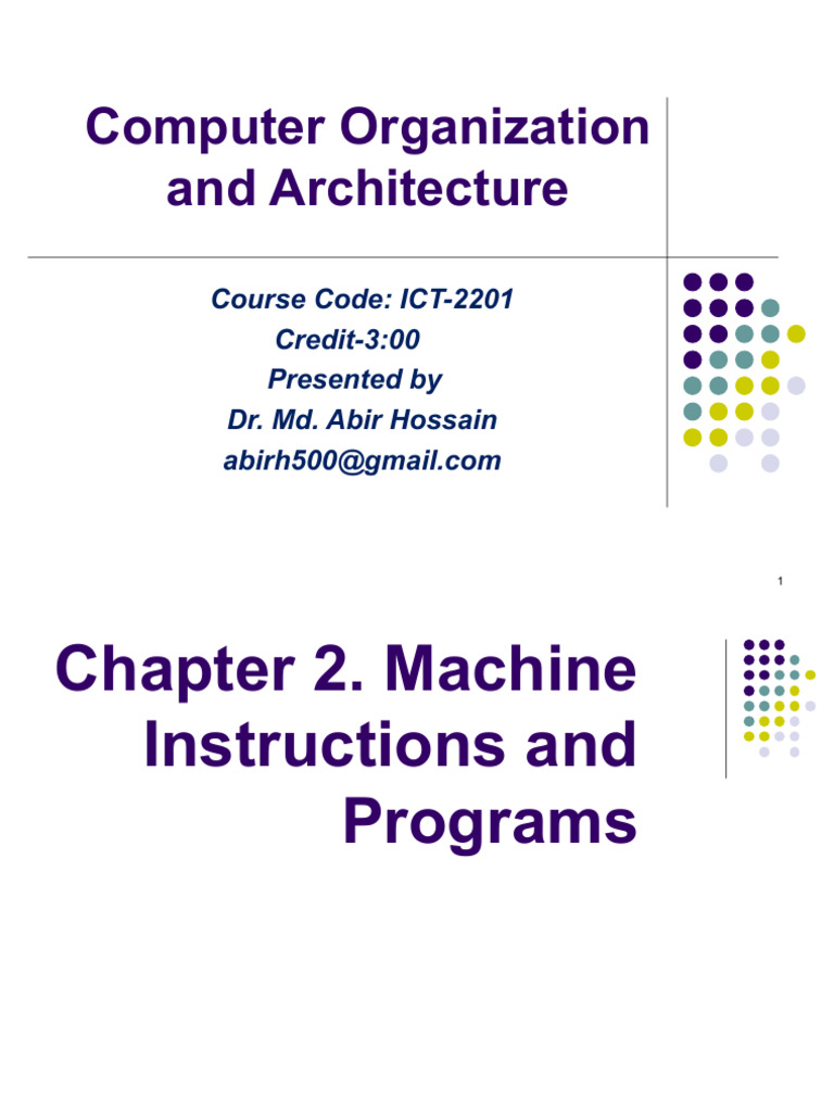 Chapter 2 (Machine Instructions and Programme ) | PDF | Input/Output ...