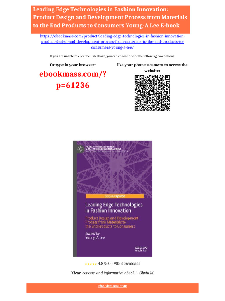 Leading Edge Technologies in Fashion Innovation: Product Design and ...