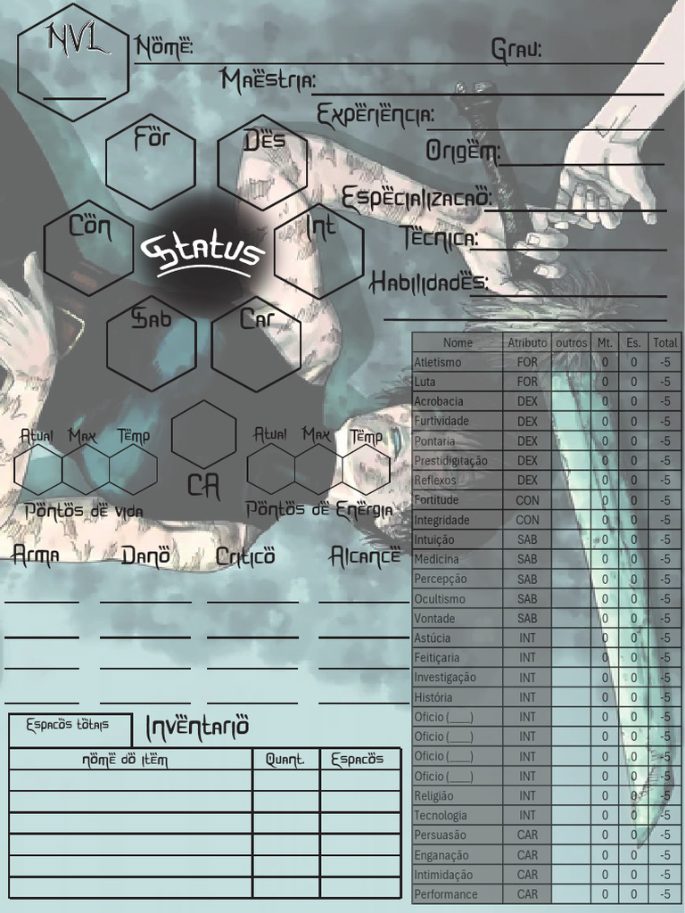 Ficha Rpg de Jujutsu | PDF