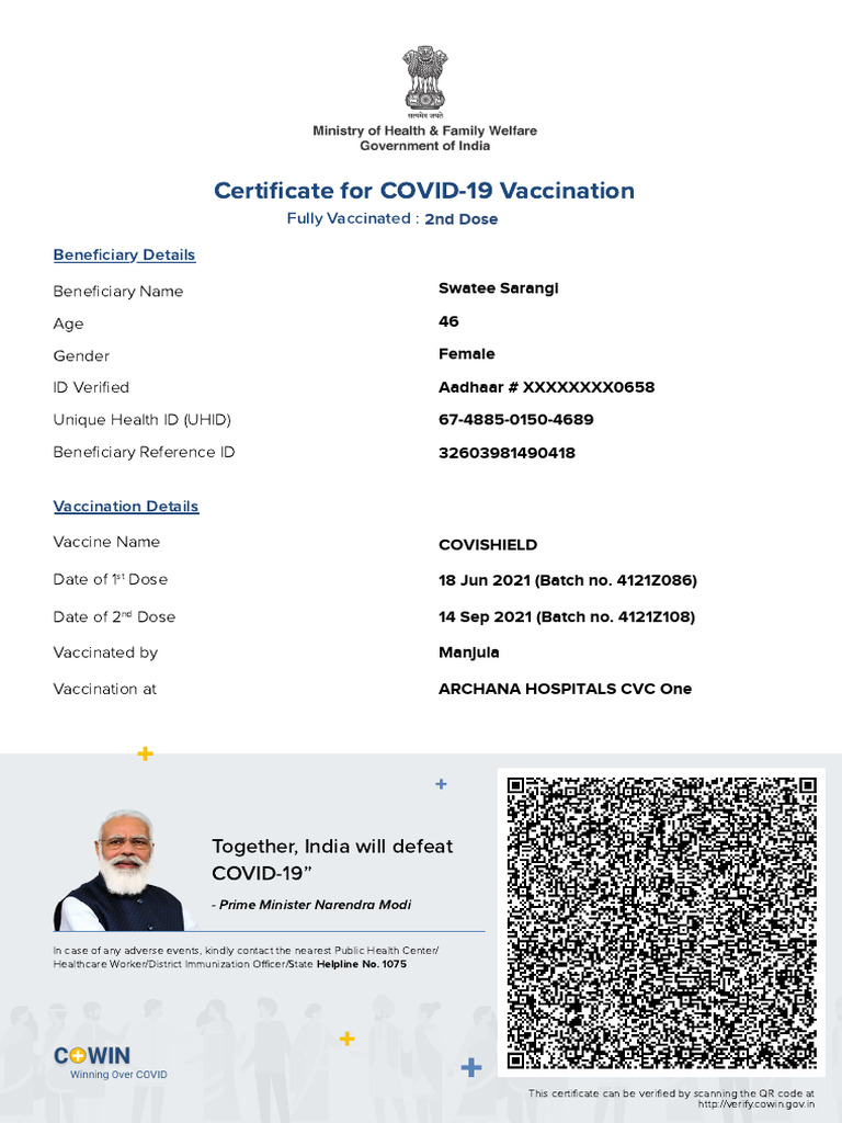 Certificate Swatee | PDF