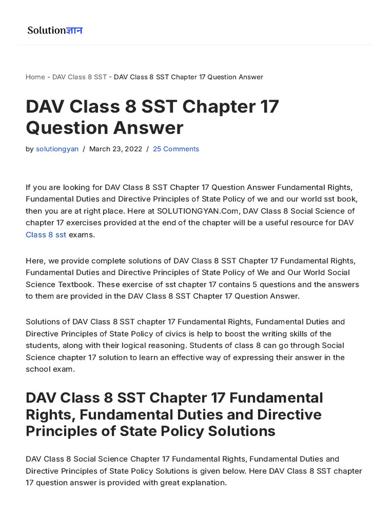 Chapter 17 Question Answer - SolutionGyan | PDF | Government | Justice