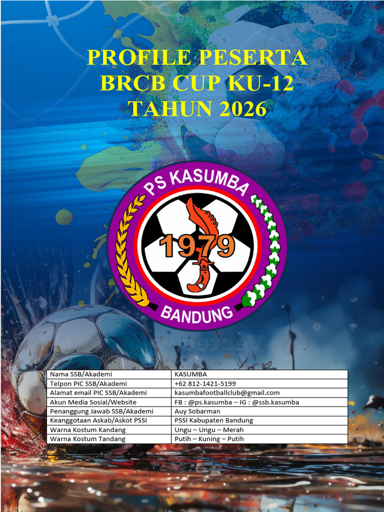 Kasumba Album Pemain BRCB Cup Tahun 2026 Ku-12 | PDF