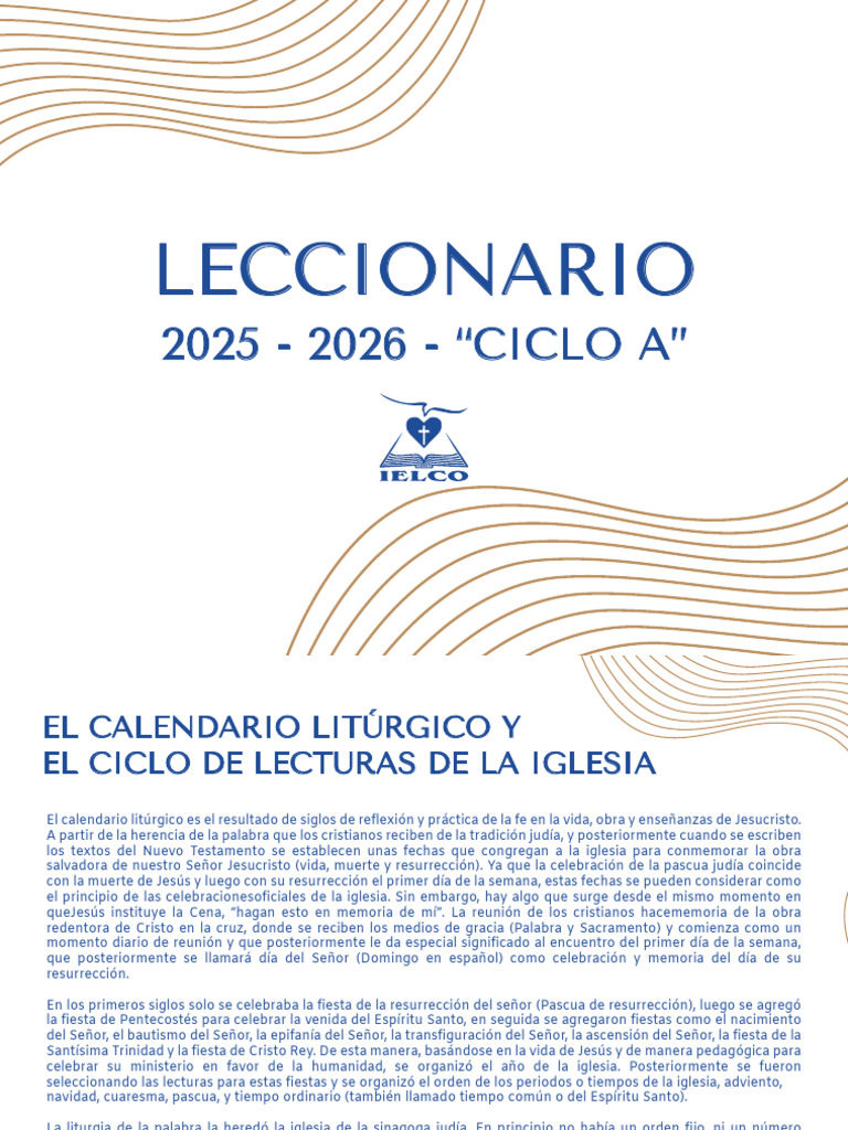 Leccionario 2025 2026 1 1 | PDF | Pascua de Resurrección | Año litúrgico