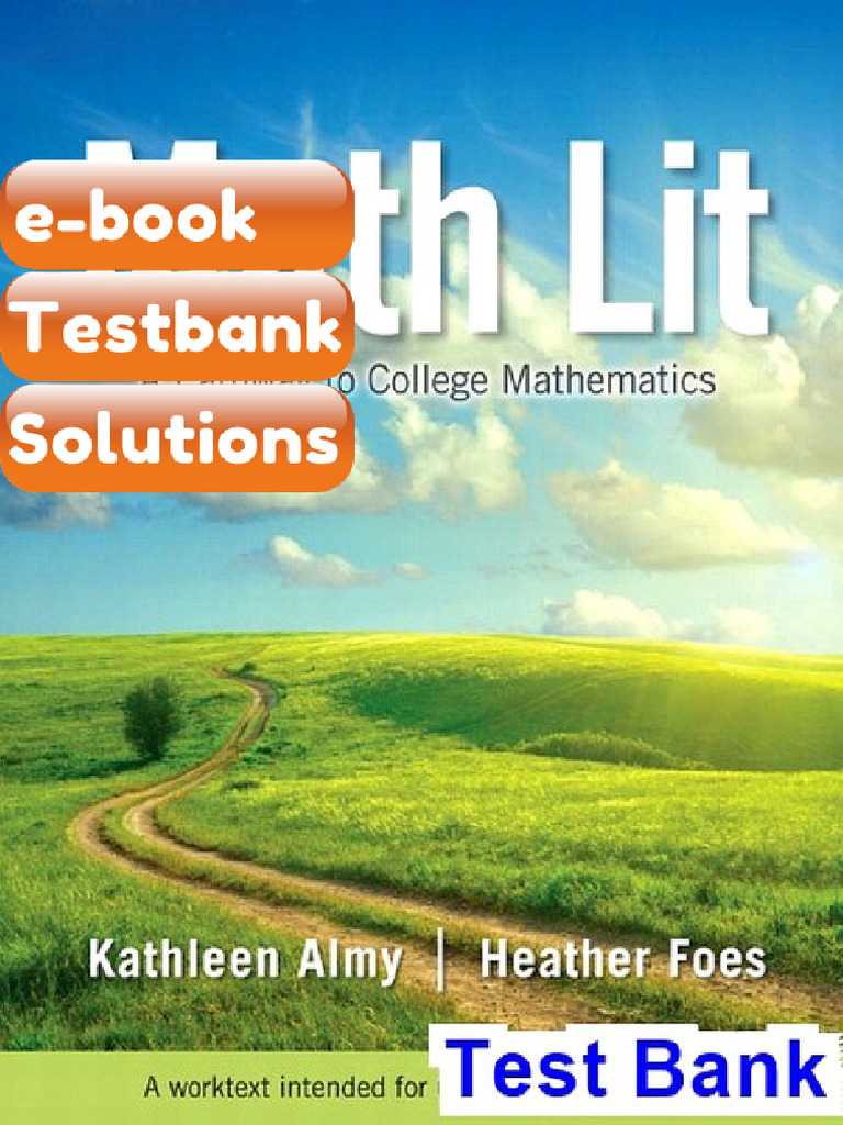 Math Lit 1st Edition Almy Testbank & eBook | PDF | Subscription ...
