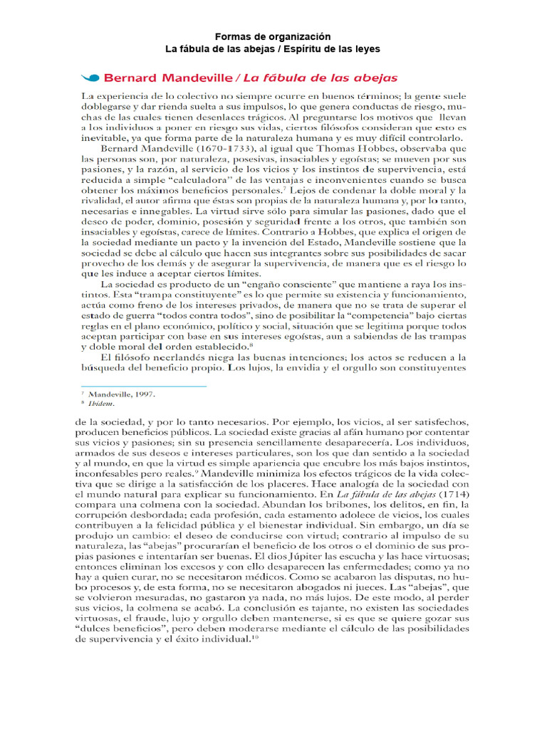 Mandeville Montesquieu | PDF