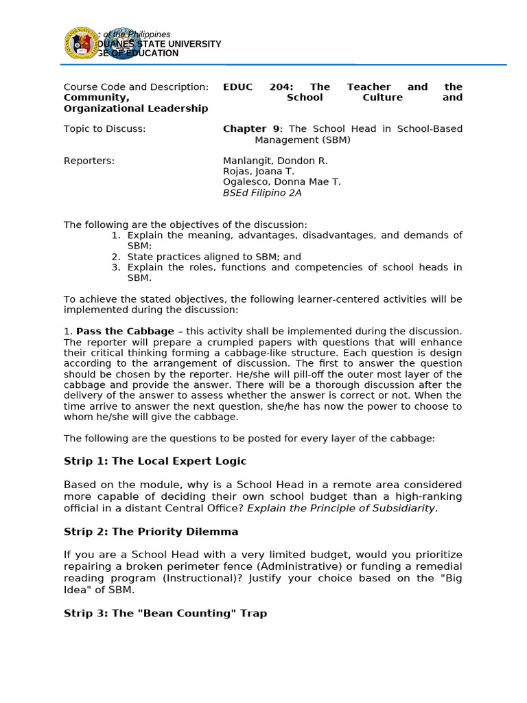 Activities For Chapter 9 - Educ 204 | PDF | Cognition