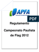 Regulamento APFA 2012