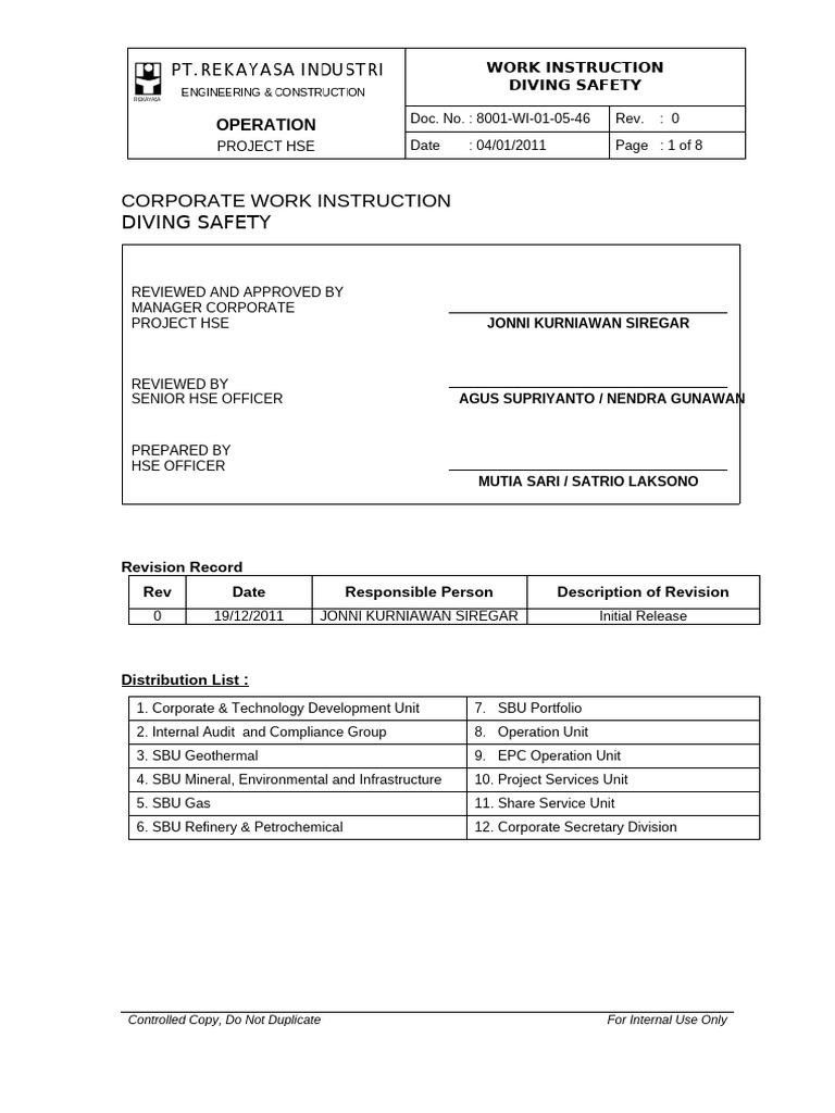 8001-WI-01-05-46 Diving Safety (2) | PDF