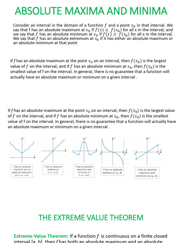 Lec17_Absolute Maxima Minima | PDF | Mathematics Of Computing | Analysis