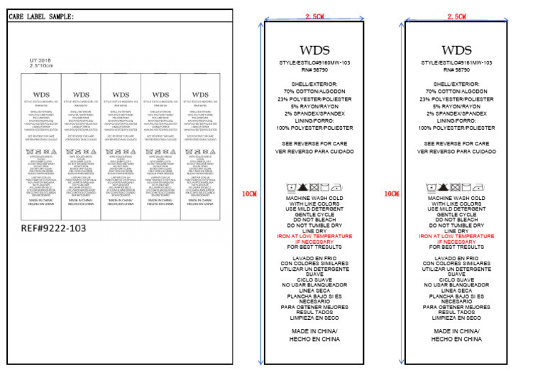 4.23update-Care Labels Layout for Approval-POa16902N-103 | PDF